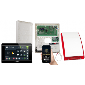 ZESTAW ALARMOWY SATEL INTEGRA 128 PLUS + INT-TSI-B + OPU-3P + AWT800 + 17Ah + INT-GSM LTE + SP-4001R